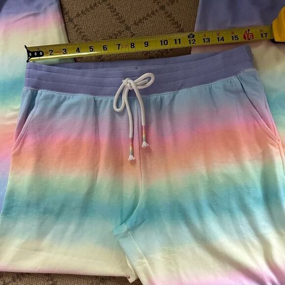 P.J. Salvage lounge set rainbow cool vibes NWOT M - Picture 5 of 16